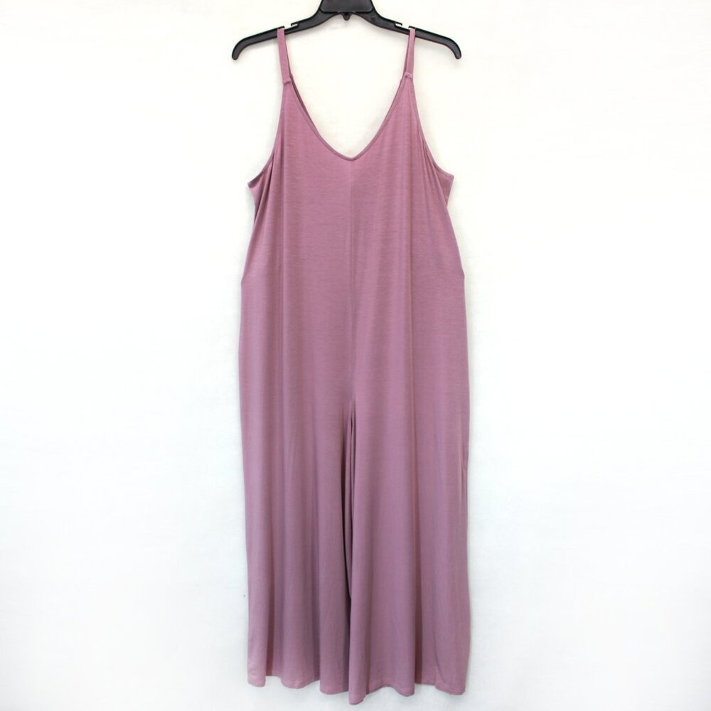 Athleta Pink Nighttime Bliss V-Neck Sleep Romper Jumpsuit Lingerie PJ Small - Picture 8 of 11